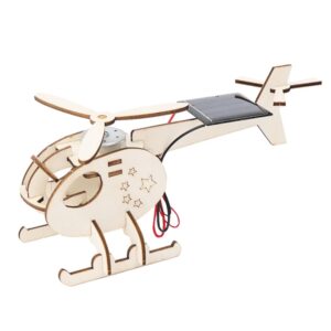 DIY Solar Hubschrauber Technologie Kleine Produktion Kinder Holz Montiert Flugzeug Modell