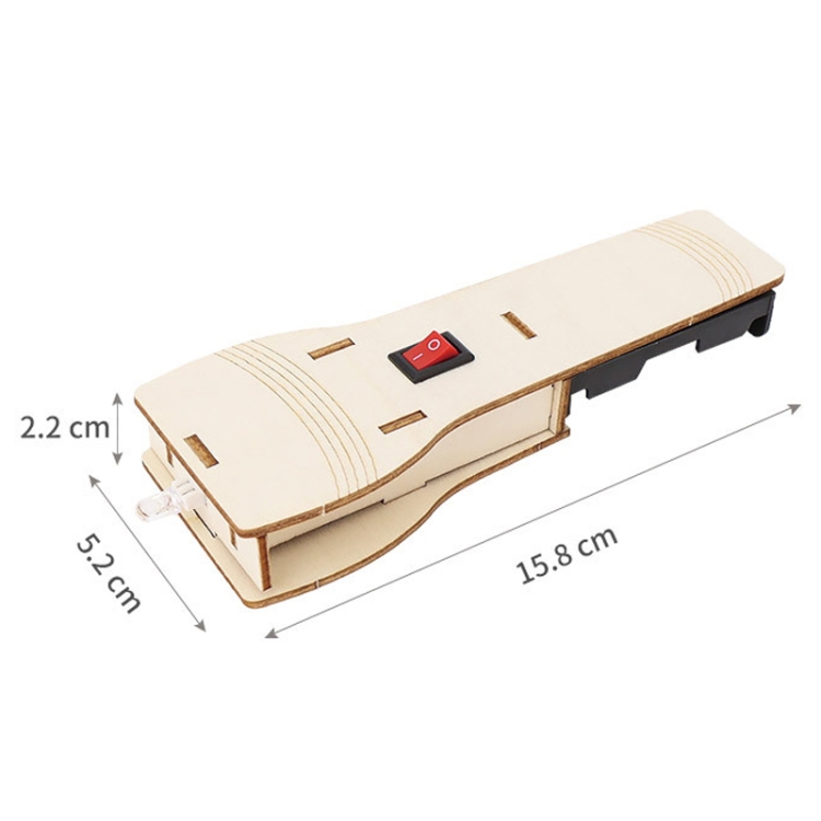 DIY Hausgemachte Taschenlampe Holz handgefertigte Spielzeug Material Kit Schöpfer Klassenzimmer experimentelle Ausrüstung – Bild 3