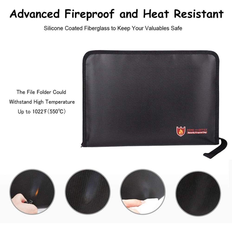 Feuerfester, wasserdichter Akkordeon-Aktenbeutel, Dokumenten-Organizer mit 12 Taschen, Größe A4 – Bild 4