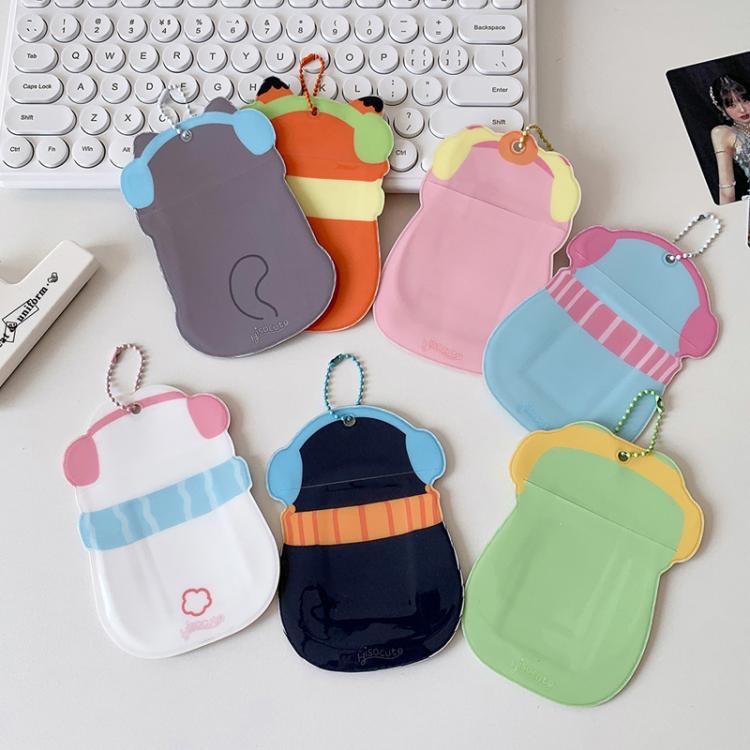 Hisocute Student Cartoon PVC Transparent Kartenhalter Niedliches Tier 3-Zoll-Idol Album Fotokartenetui – Bild 5