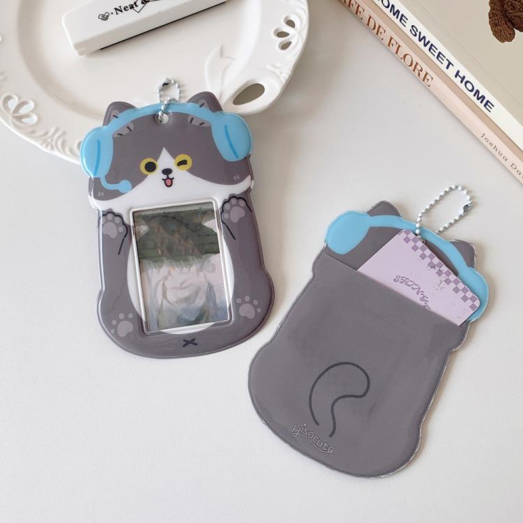 Hisocute Student Cartoon PVC Transparent Kartenhalter Niedliches Tier 3-Zoll-Idol Album Fotokartenetui – Bild 6