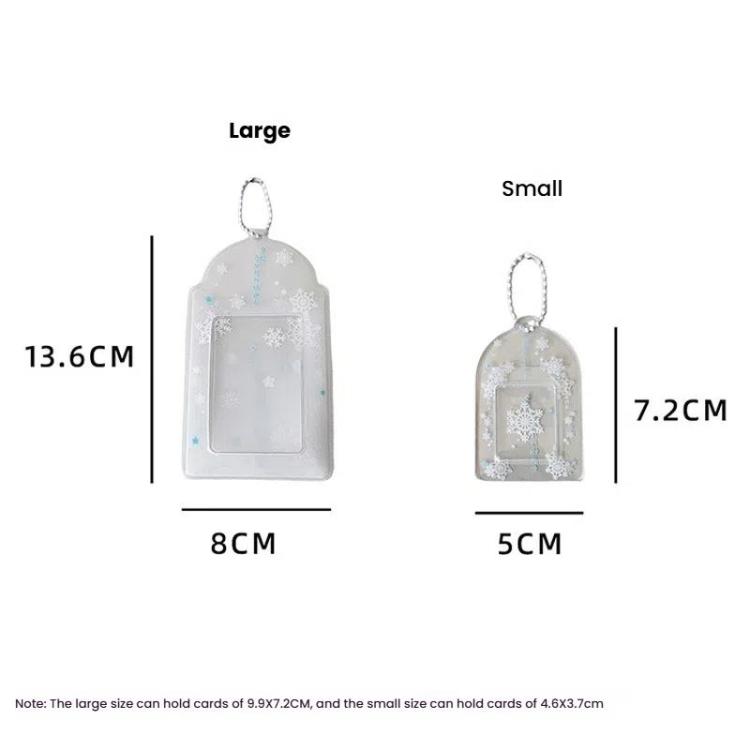 Hisocute Schneeflocke PVC-Kartenhalter 1 Zoll 2 Zoll 3 Zoll Stern Kleine Karte Anhänger Foto Fall – Bild 5