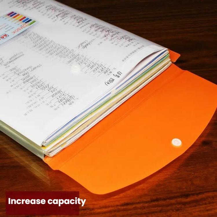 2 teile/paket A4 Transparent Kunststoff Datei Ordner 11-loch Lose-blatt Tasche mit Snap Verschluss – Bild 4