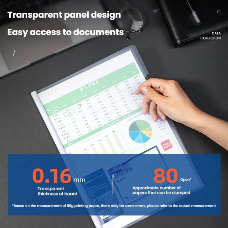 Deli 10pcs /Pack 5854 A4 Lever Arch File Binder With 9mm Spine Width - Holds Up To 80 Sheets – Bild 3