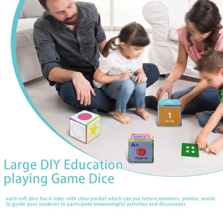 Card Insertable Soft Dice Educational Training Throwing Toy For Children Early Education Enlightenment – Bild 4