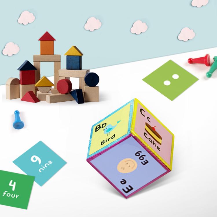 Card Insertable Soft Dice Educational Training Throwing Toy For Children Early Education Enlightenment – Bild 7