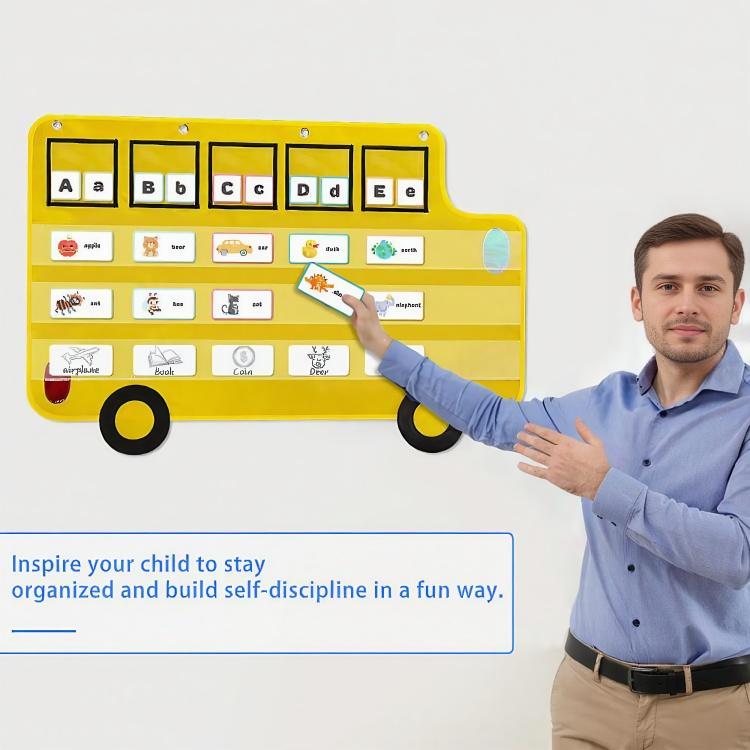 School Classroom Decorative Bus Phonics Hanging Bag – Bild 4