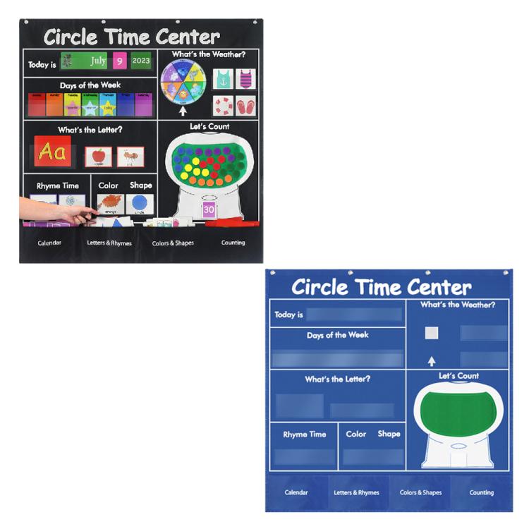 Calendar Weather Cards/Alphabet Word Cards/Circular Time Learning Card Bag – Bild 2