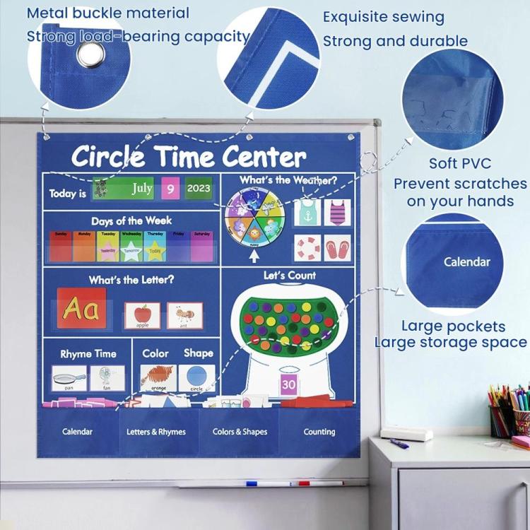 Calendar Weather Cards/Alphabet Word Cards/Circular Time Learning Card Bag – Bild 4