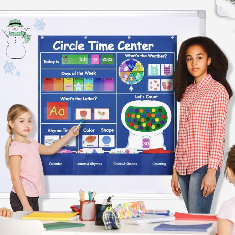 Calendar Weather Cards/Alphabet Word Cards/Circular Time Learning Card Bag – Bild 6