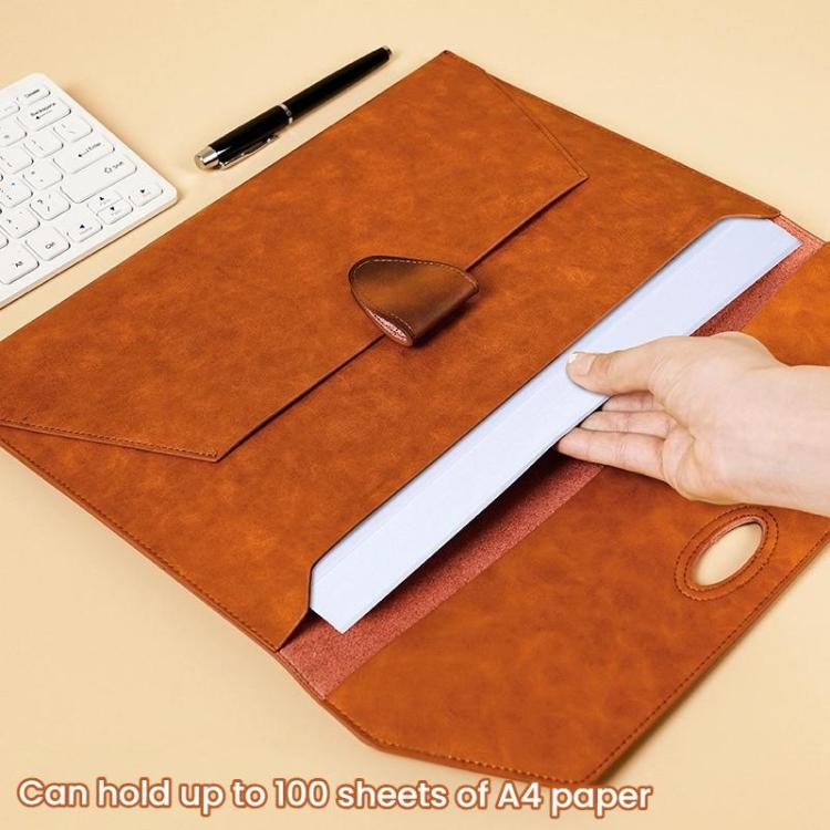 Leather A4 Document Holder Waterproof Business File Organizer, Fits 100 Sheets – Bild 5