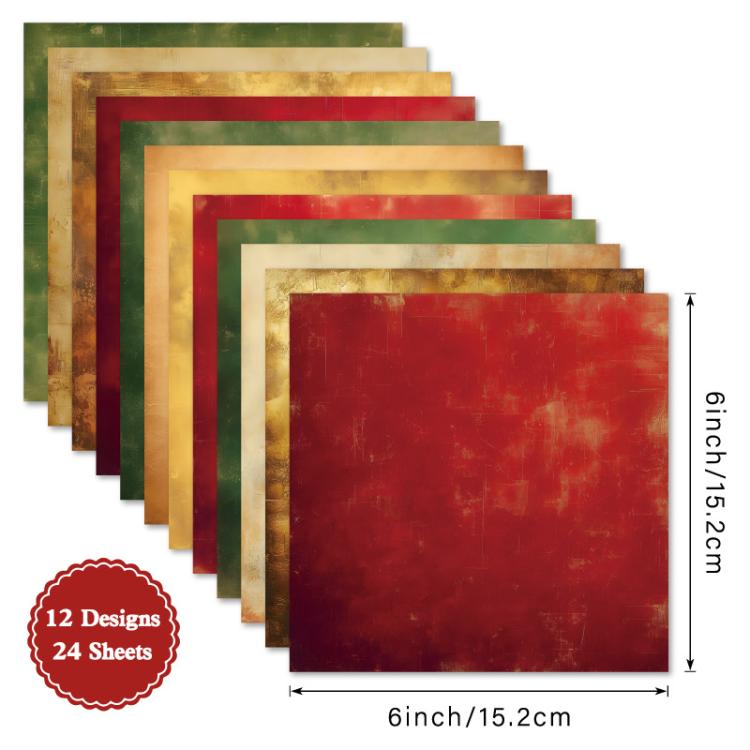 R2548 6 Zoll 24 Blatt DIY Fotoalbum Journal Scrapbook Papier Einseitig gemustertes Hintergrundpapier – Bild 5