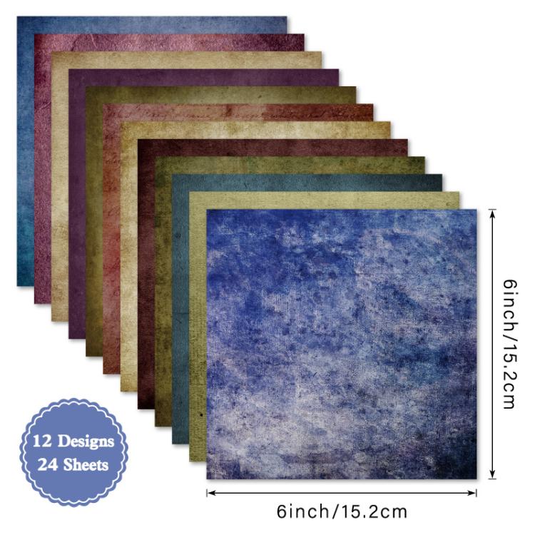 R2326A 6 Zoll 24 Blatt DIY Fotoalbum Journal Scrapbook Papier einseitig gemustertes Hintergrundpapier – Bild 5