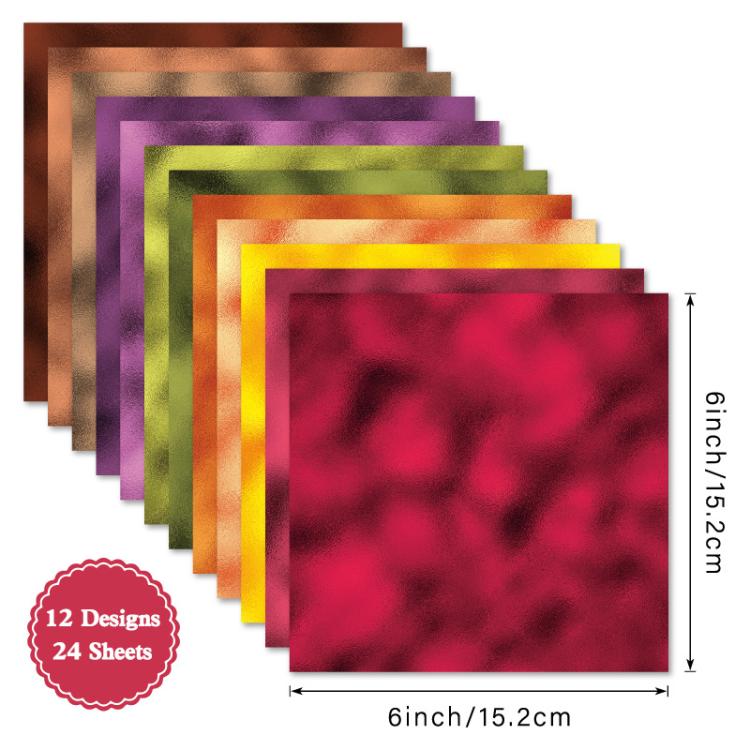 R2404A 6 Zoll 24 Blatt DIY Fotoalbum Journal Scrapbook Papier einseitig gemustertes Hintergrundpapier – Bild 5