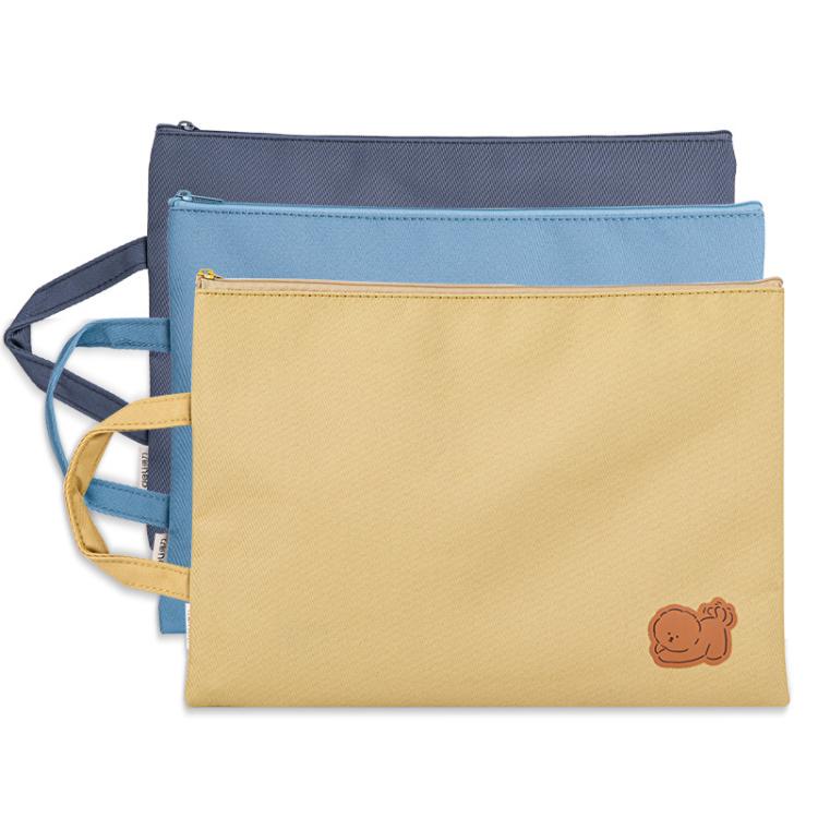 Deli 73150 Handheld Zipper File Archive Bag A4 Briefcase Organ Bag Office Canvas Storage Bag – Bild 2