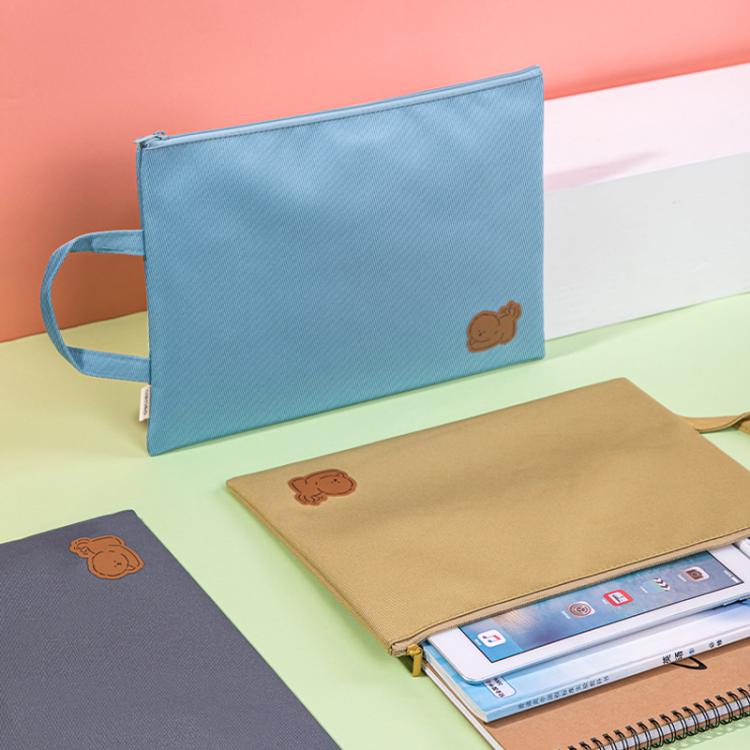 Deli 73150 Handheld Zipper File Archive Bag A4 Briefcase Organ Bag Office Canvas Storage Bag – Bild 3