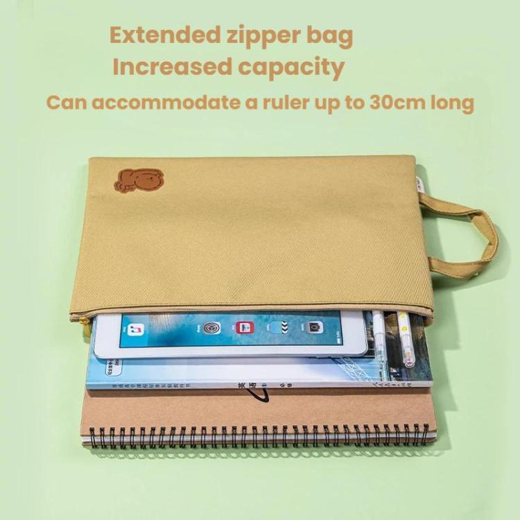 Deli 73150 Handheld Zipper File Archive Bag A4 Briefcase Organ Bag Office Canvas Storage Bag – Bild 4