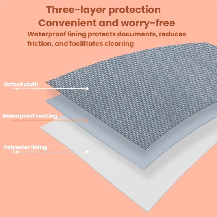 Deli 73150 Handheld Zipper File Archive Bag A4 Briefcase Organ Bag Office Canvas Storage Bag – Bild 7