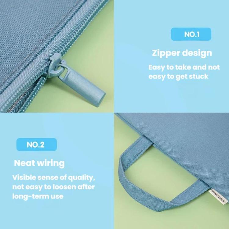 Deli 73150 Handheld Zipper File Archive Bag A4 Briefcase Organ Bag Office Canvas Storage Bag – Bild 8